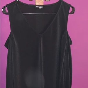 Cold shoulder long sleeve blouse